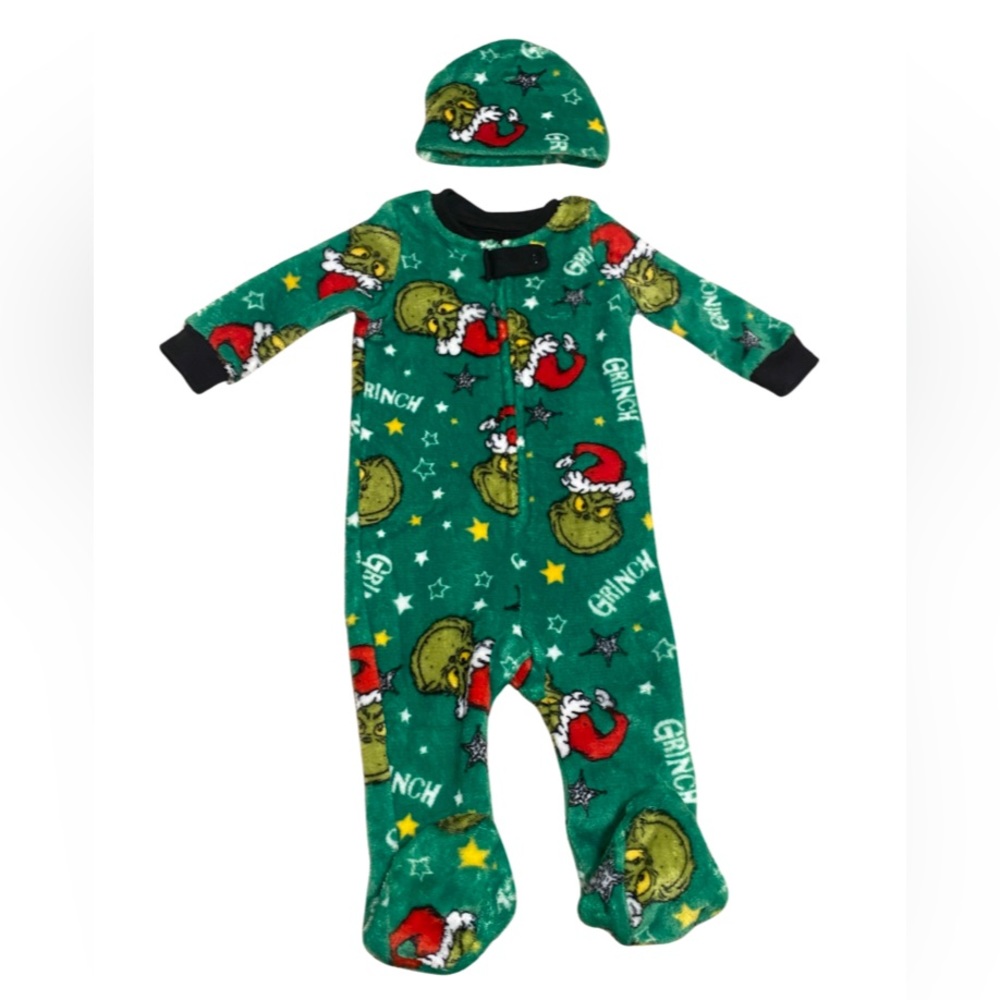 Christmas Grinch Infant Pajamas - Size 6-9 Months